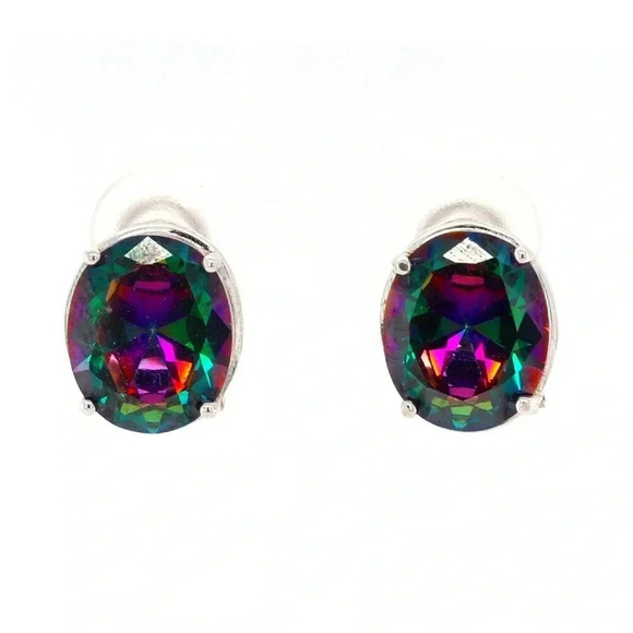 Monarch Jewels Jewelry - NWOT 10CT Northern Lights Quartz in Sterling Silver Earrings with Omega Backs